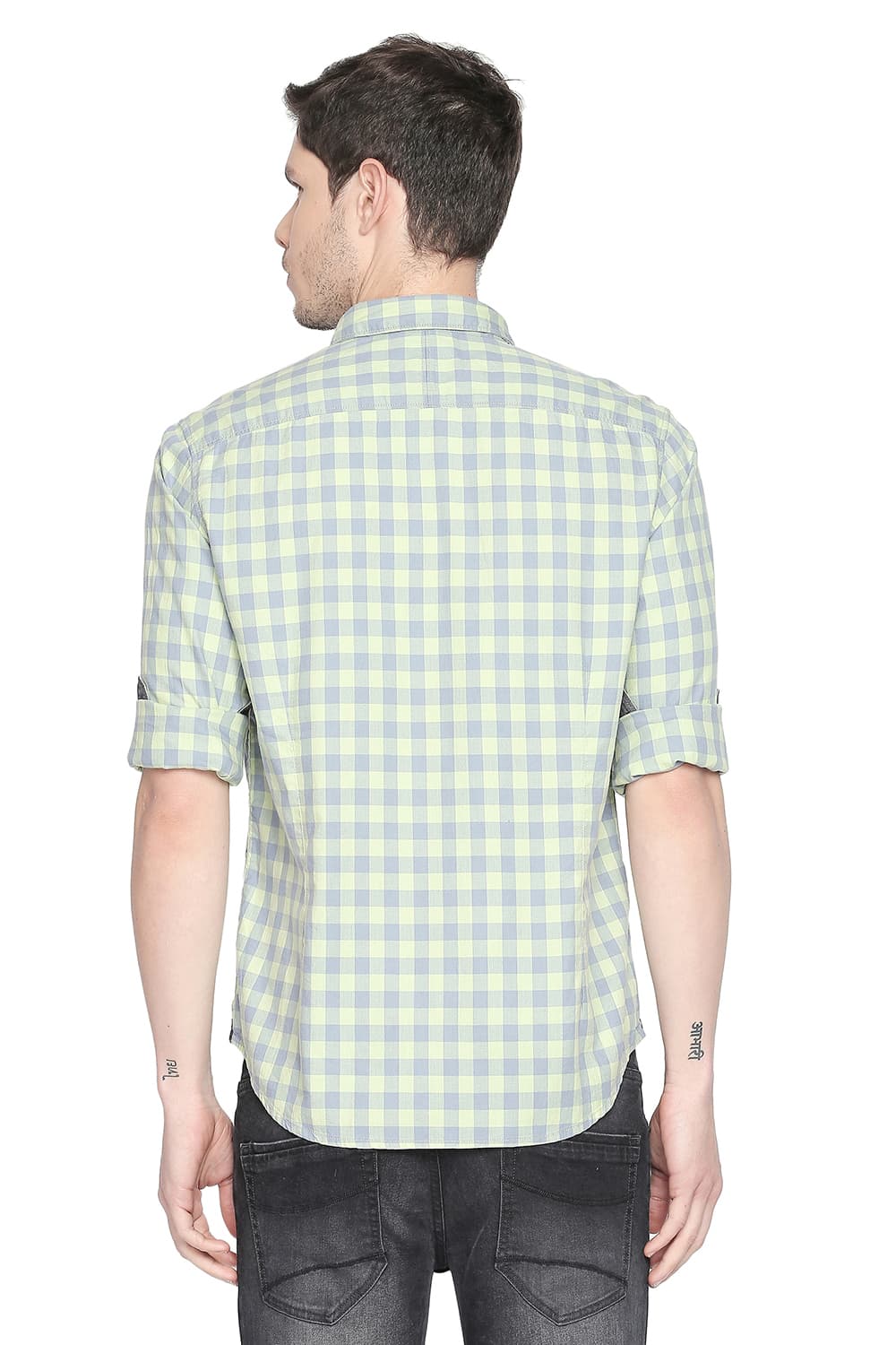 BASICS SLIM FIT CHECKS SHIRT