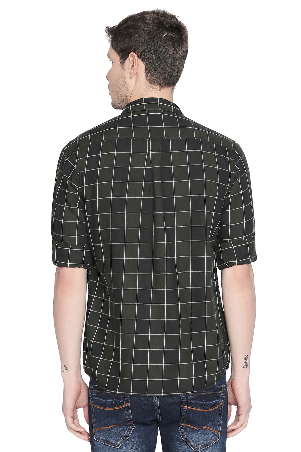 BASICS SLIM FIT CHECKS SHIRT