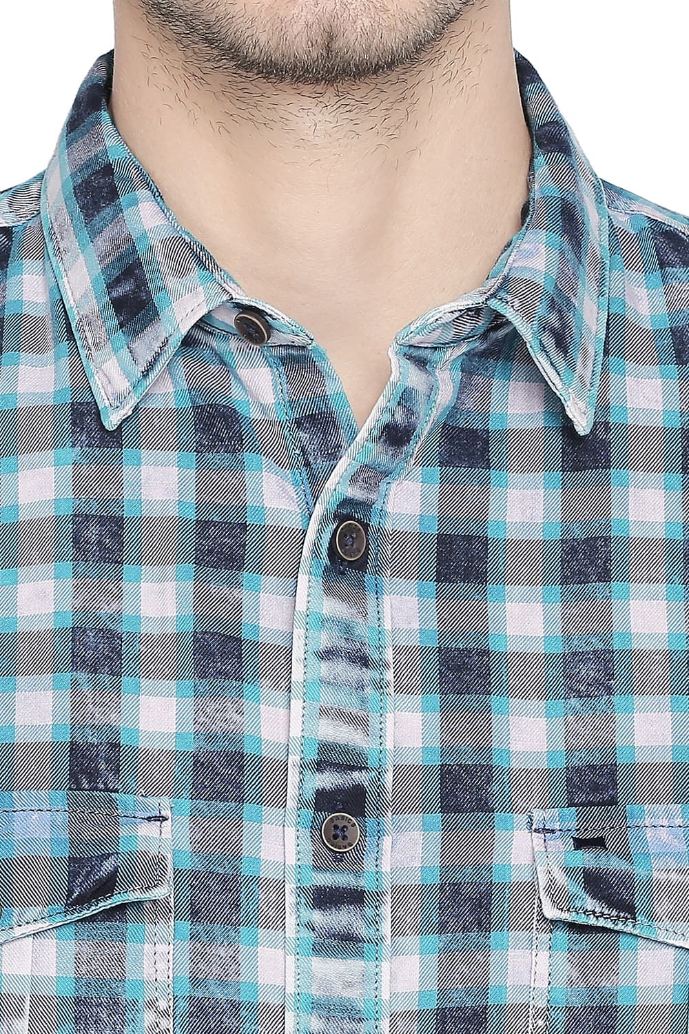 BASICS SLIM FIT CHECKS SHIRT