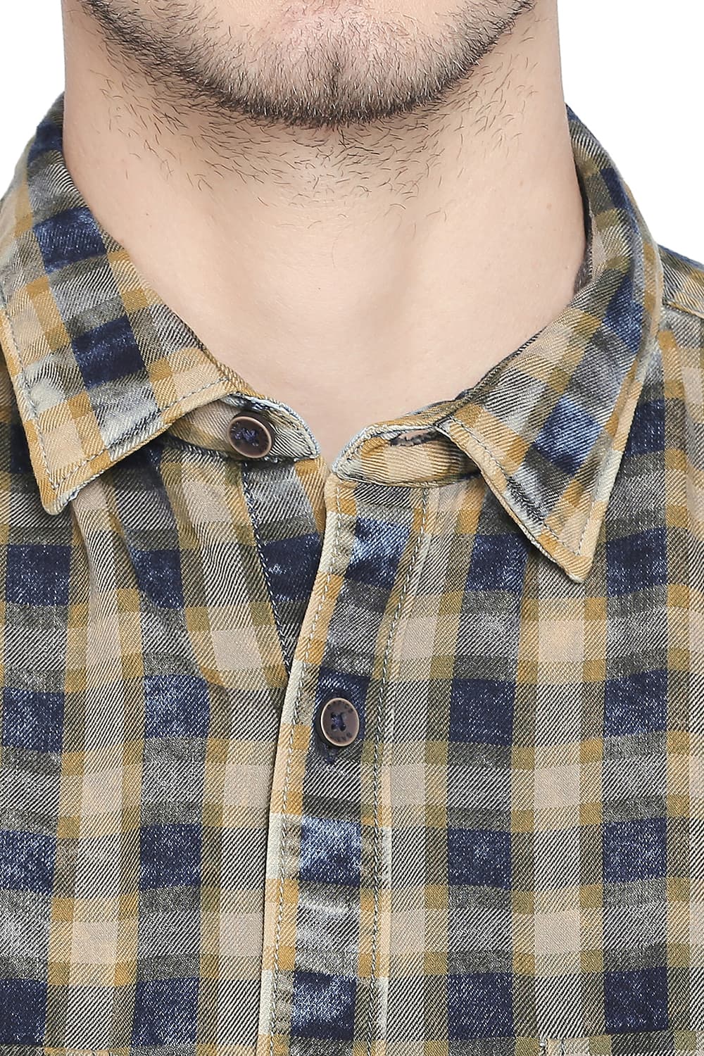 BASICS SLIM FIT CHECKS SHIRT