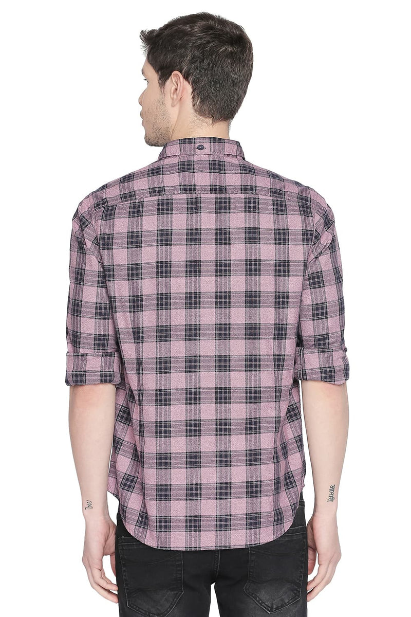 BASICS SLIM FIT CHECKS SHIRT