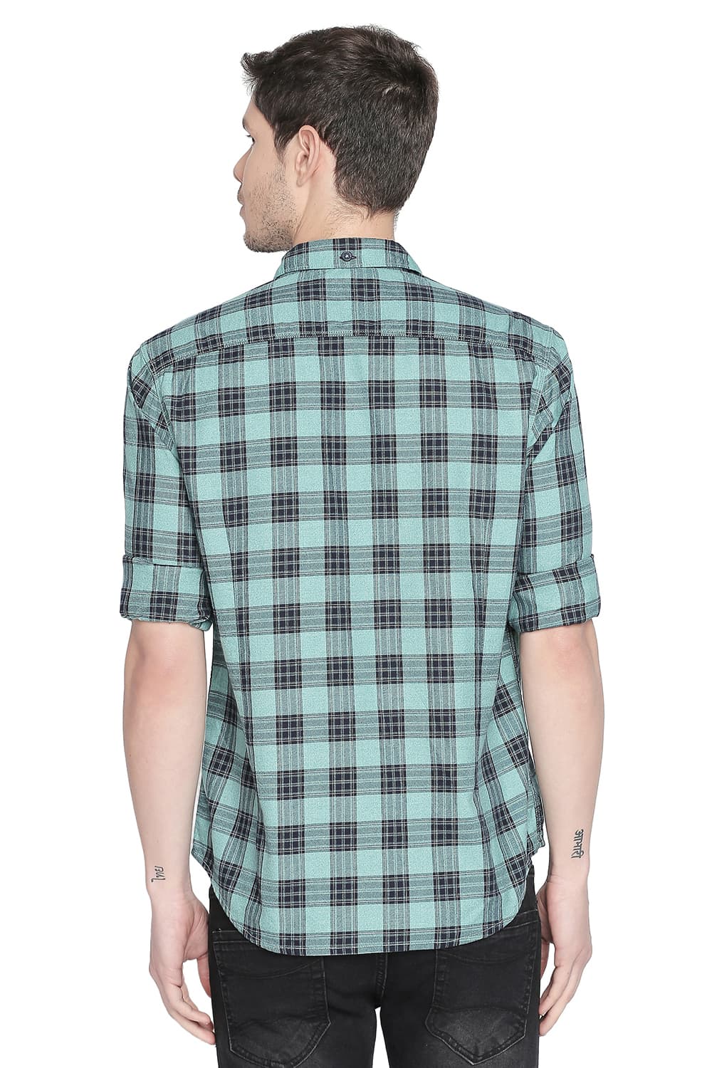 BASICS SLIM FIT CHECKS SHIRT