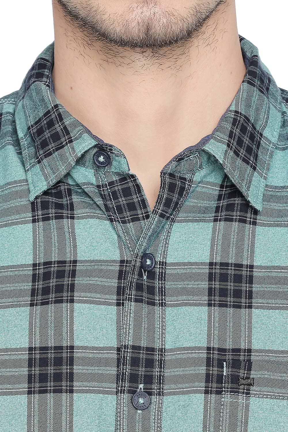 BASICS SLIM FIT CHECKS SHIRT