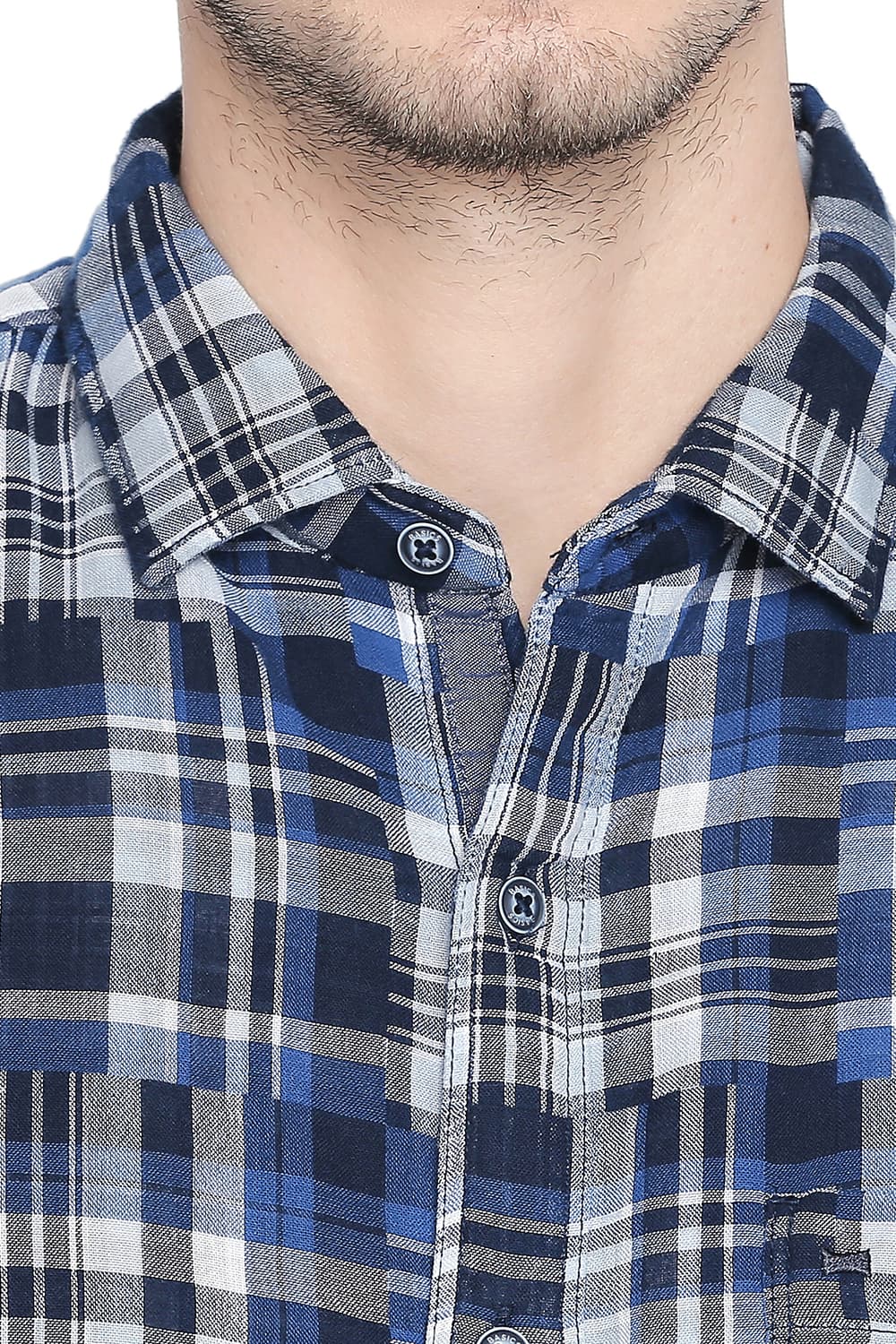 BASICS SLIM FIT CHECKS SHIRT