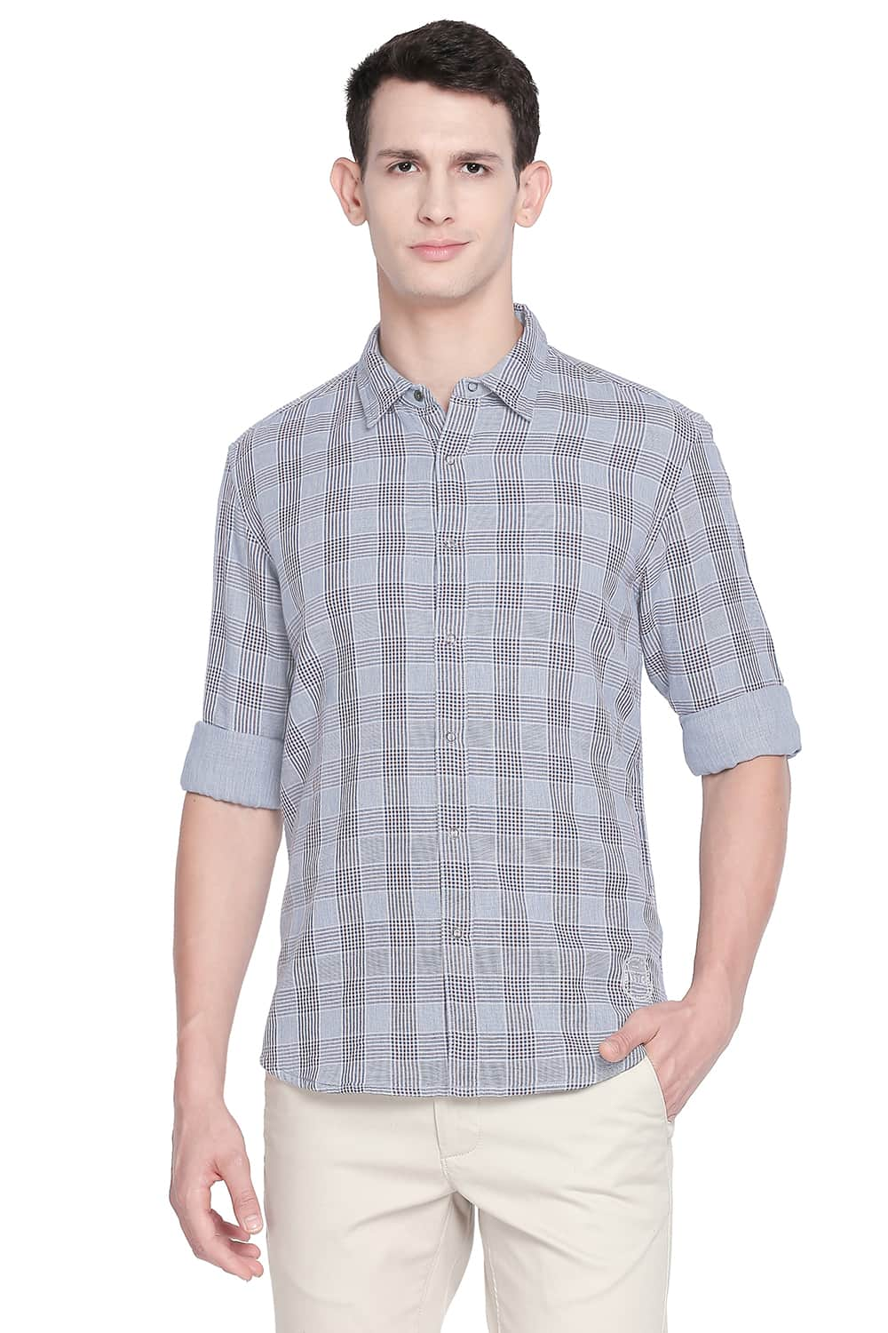 BASICS SLIM FIT REVERSIBLE SHIRT