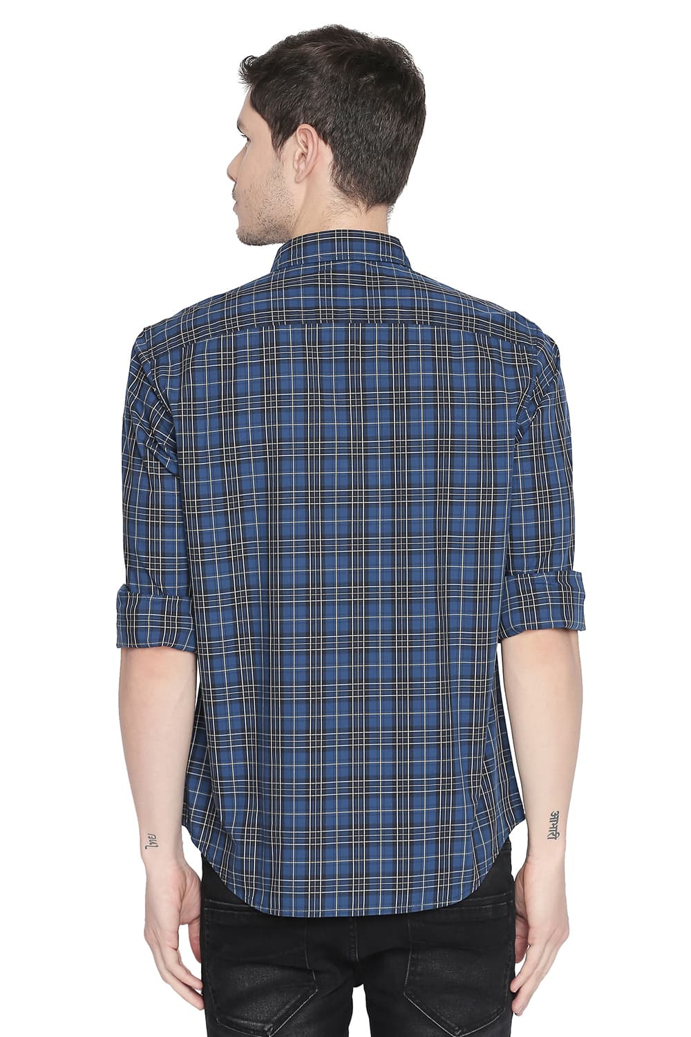 BASICS SLIM FIT CHECKS SHIRT