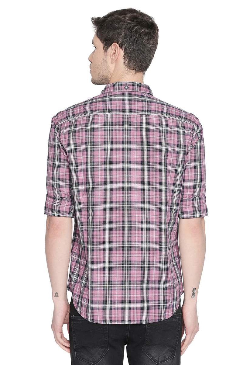 BASICS SLIM FIT CHECKS SHIRT