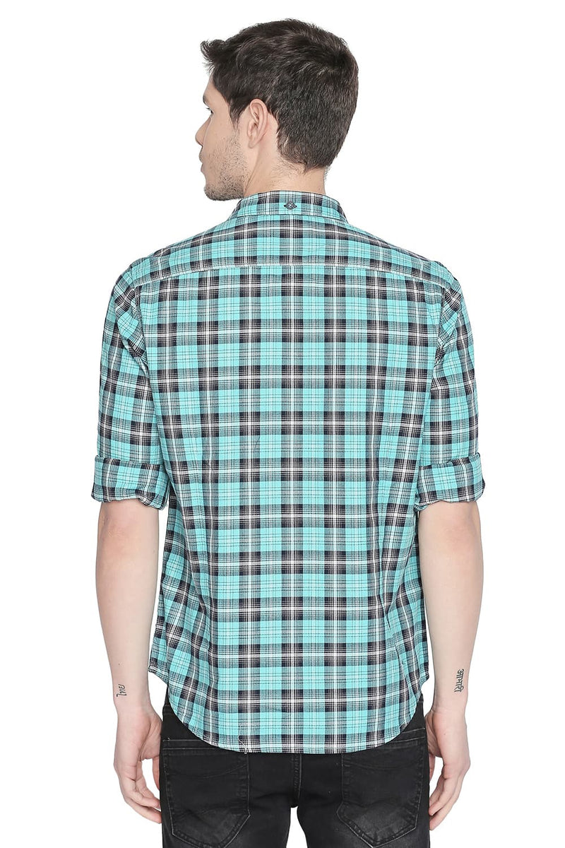 BASICS SLIM FIT CHECKS SHIRT