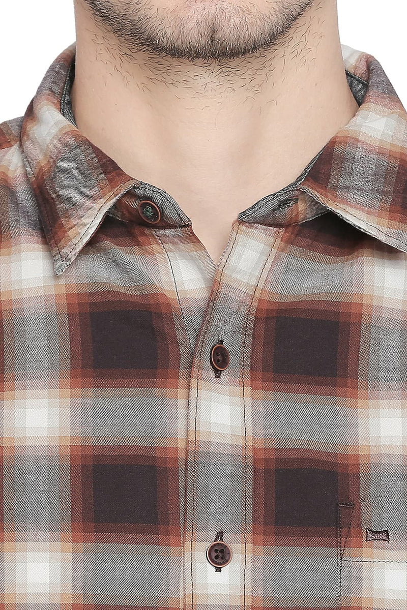 BASICS SLIM FIT CHECKS SHIRT