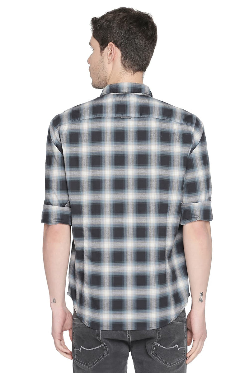 BASICS SLIM FIT CHECKS SHIRT