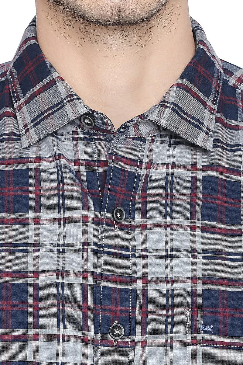 BASICS SLIM FIT CHECKS SHIRT