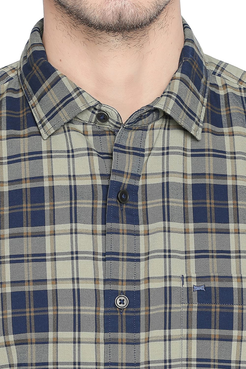 BASICS SLIM FIT CHECKS SHIRT