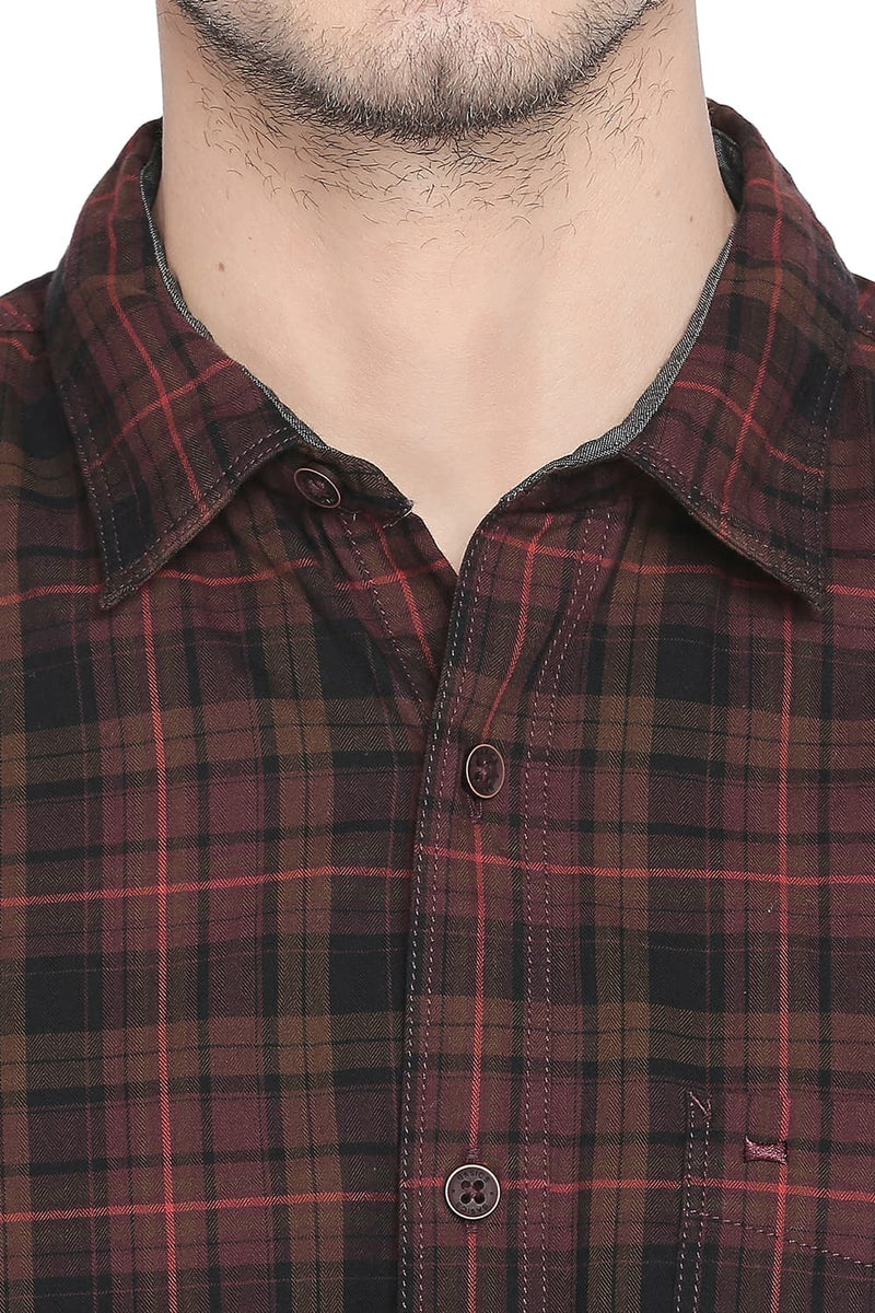 BASICS SLIM FIT CHECKS SHIRT