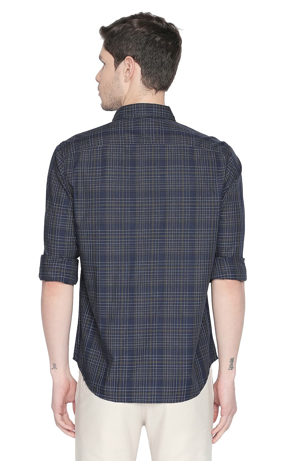 BASICS SLIM FIT CHECKS SHIRT