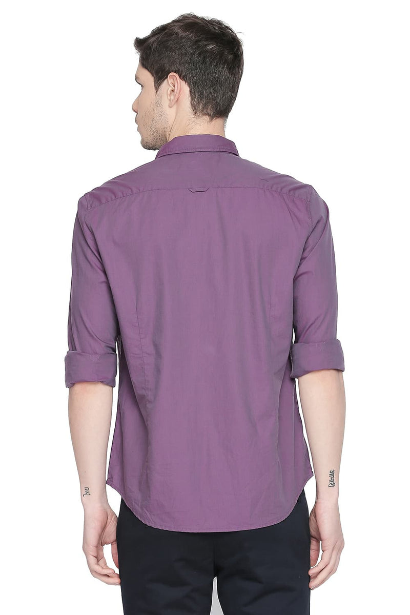 BASICS SLIM FIT TWO TONE SHIRT