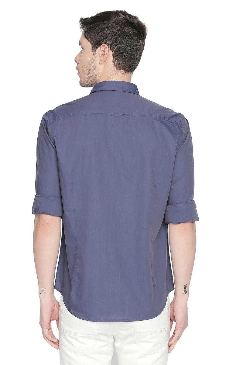 BASICS SLIM FIT TWO TONE SHIRT