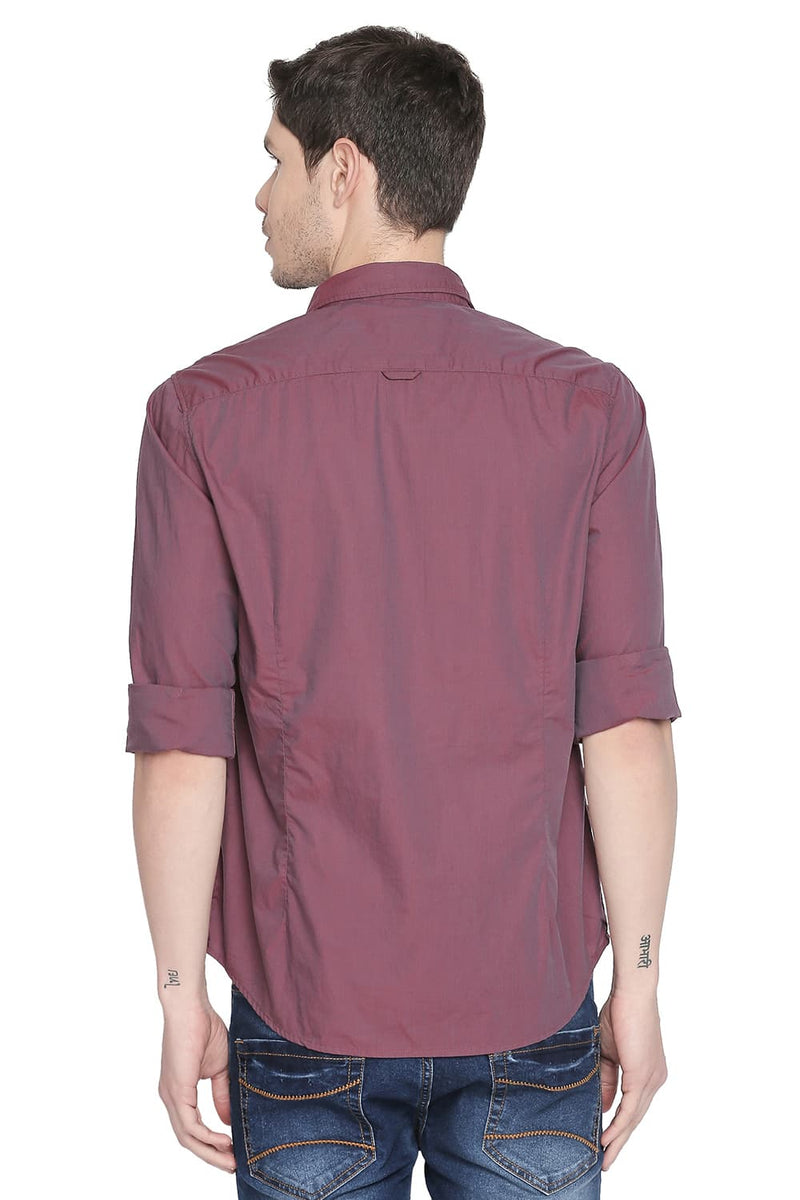 BASICS SLIM FIT TWO TONE SHIRT