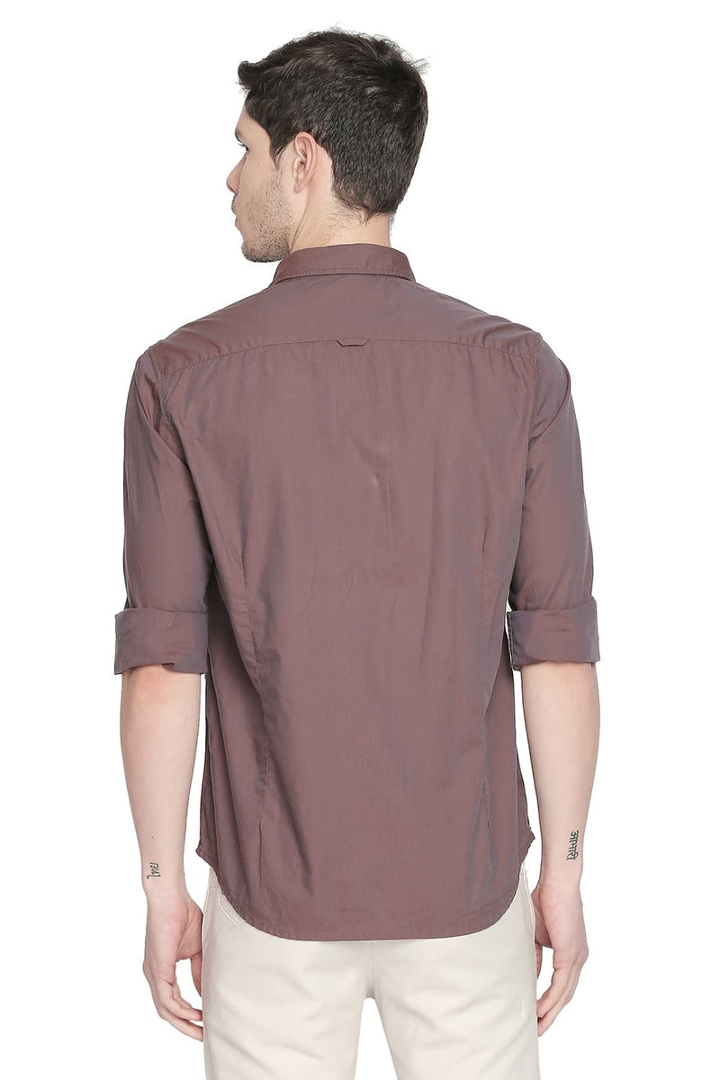 BASICS SLIM FIT TWO TONE SHIRT