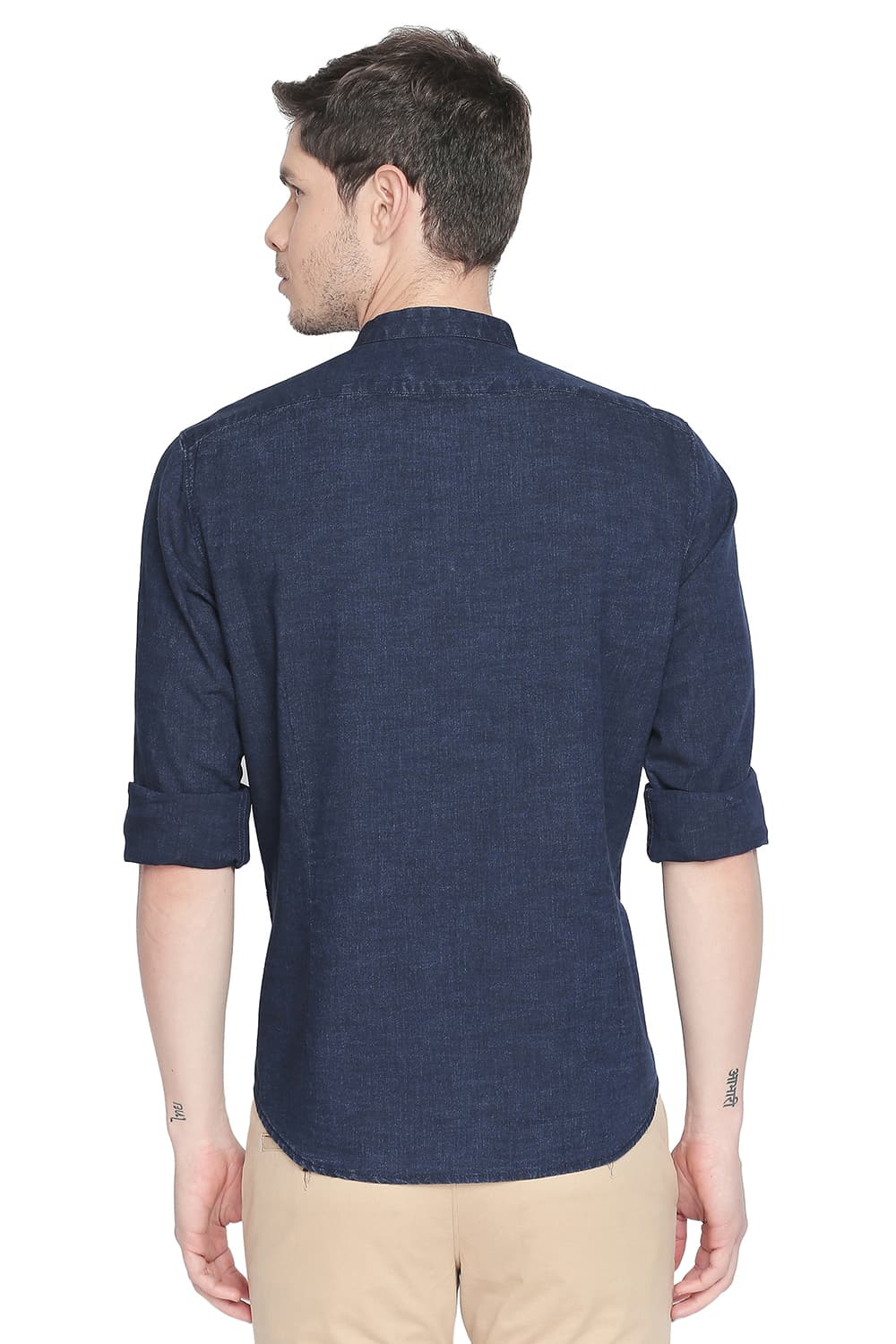 BASICS SLIM FIT INDIGO SHIRT