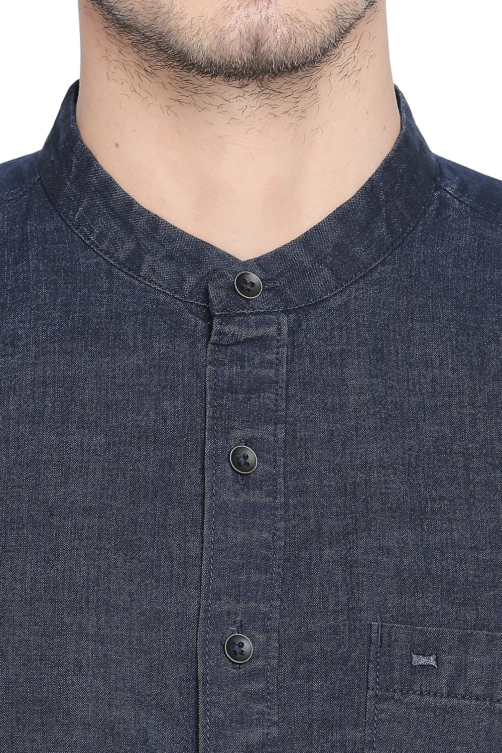 BASICS SLIM FIT INDIGO SHIRT