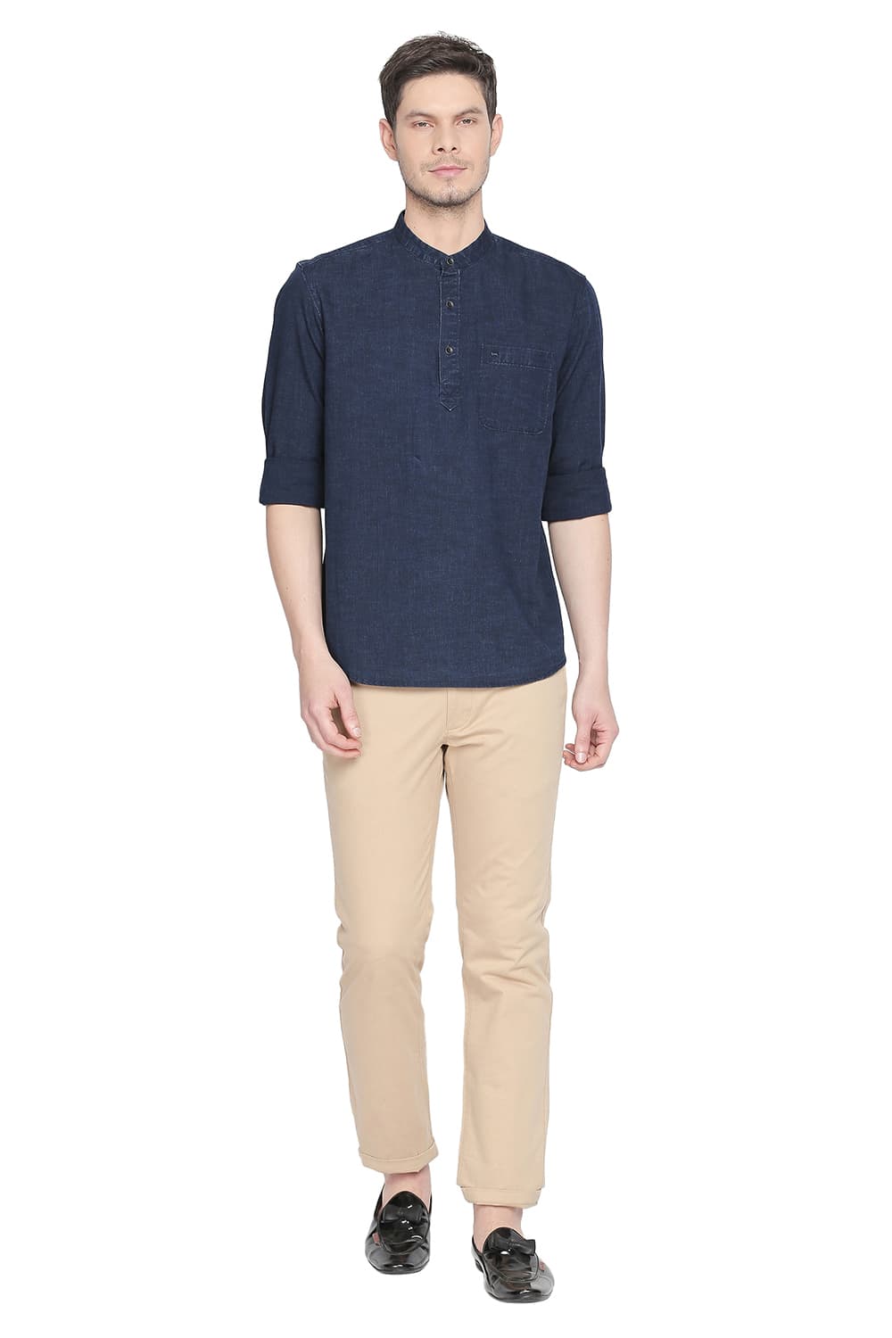 BASICS SLIM FIT INDIGO SHIRT