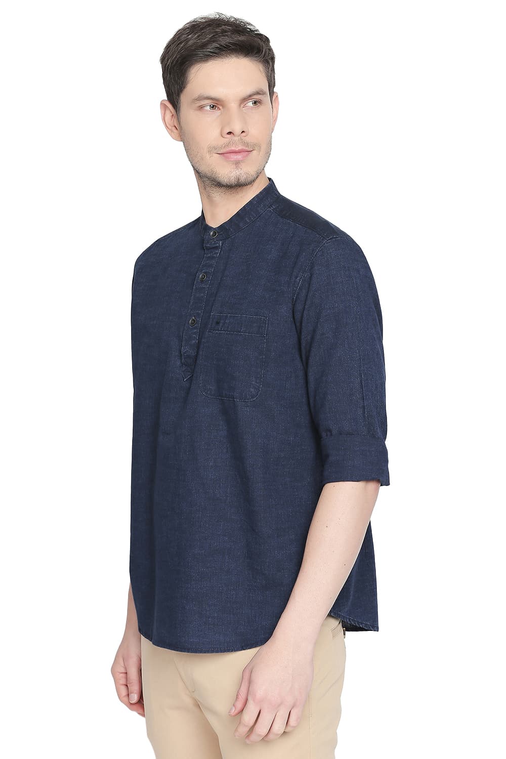 BASICS SLIM FIT INDIGO SHIRT