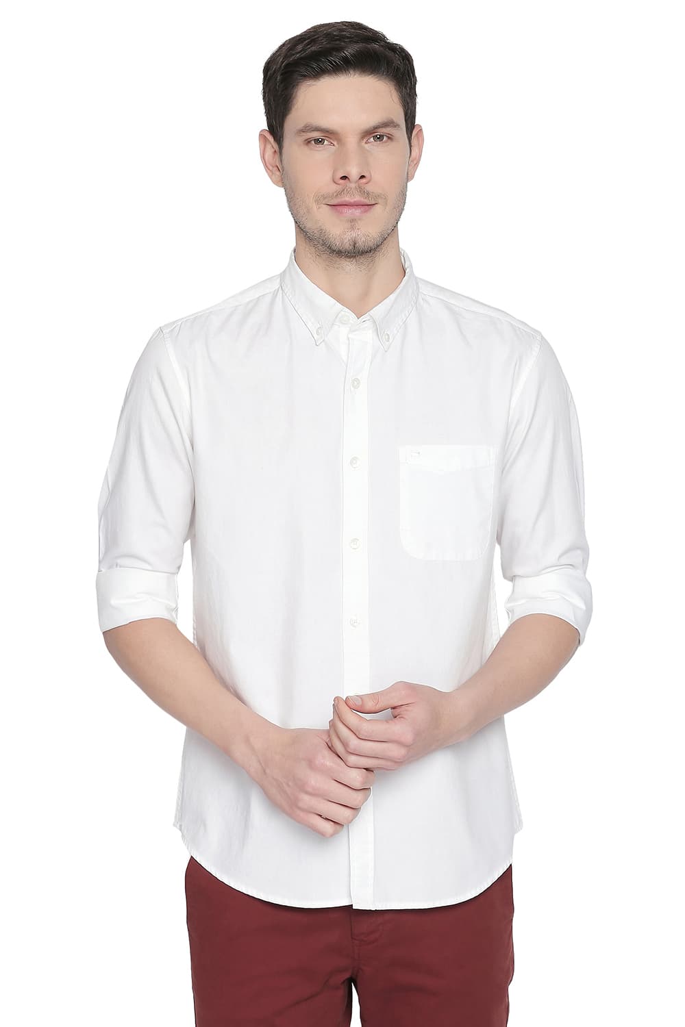 BASICS SLIM FIT OXFORD SHIRT