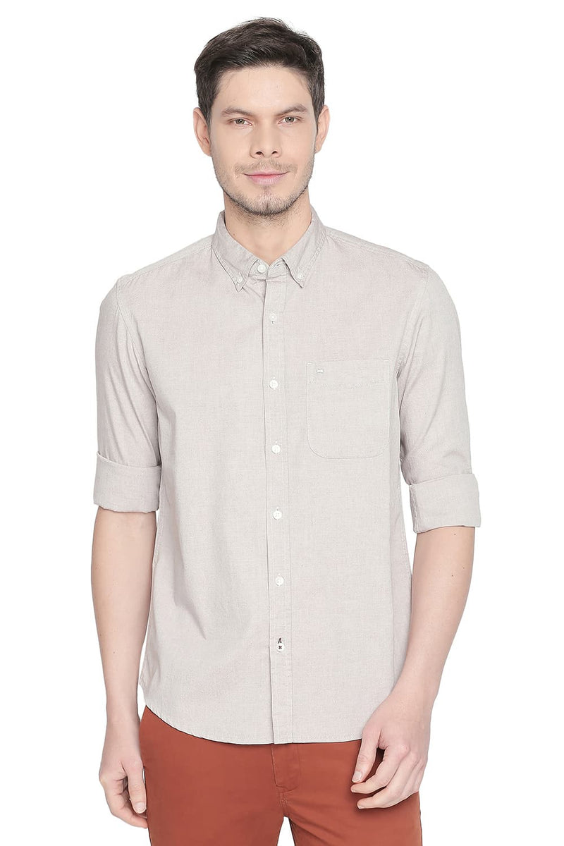 BASICS SLIM FIT OXFORD SHIRT