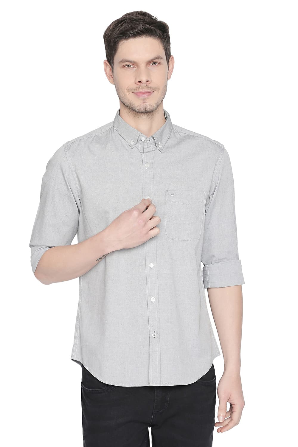 BASICS SLIM FIT OXFORD SHIRT