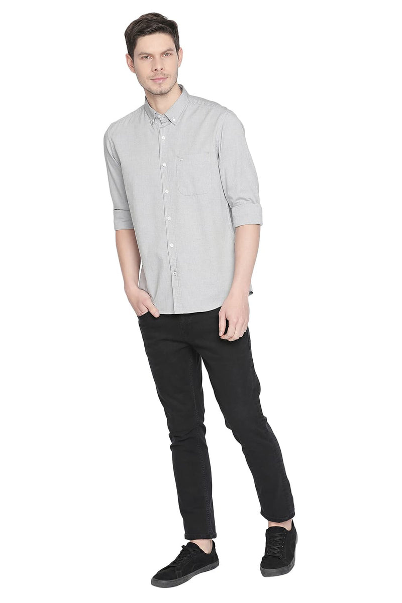 BASICS SLIM FIT OXFORD SHIRT