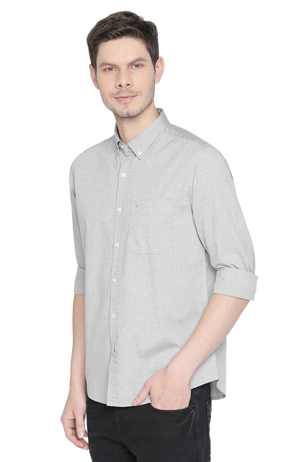 BASICS SLIM FIT OXFORD SHIRT