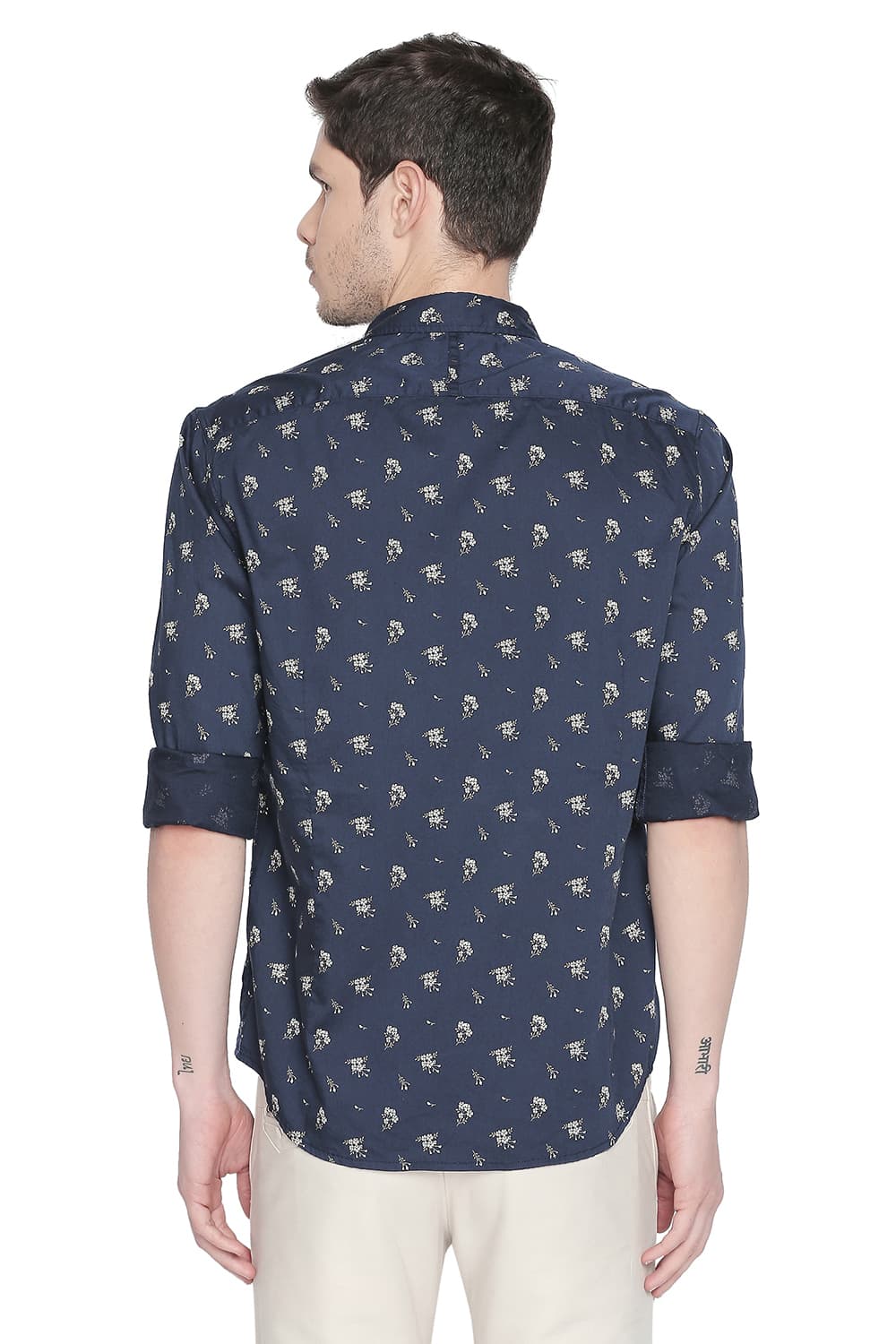 BASICS SLIM FIT PRINTED SHIRT