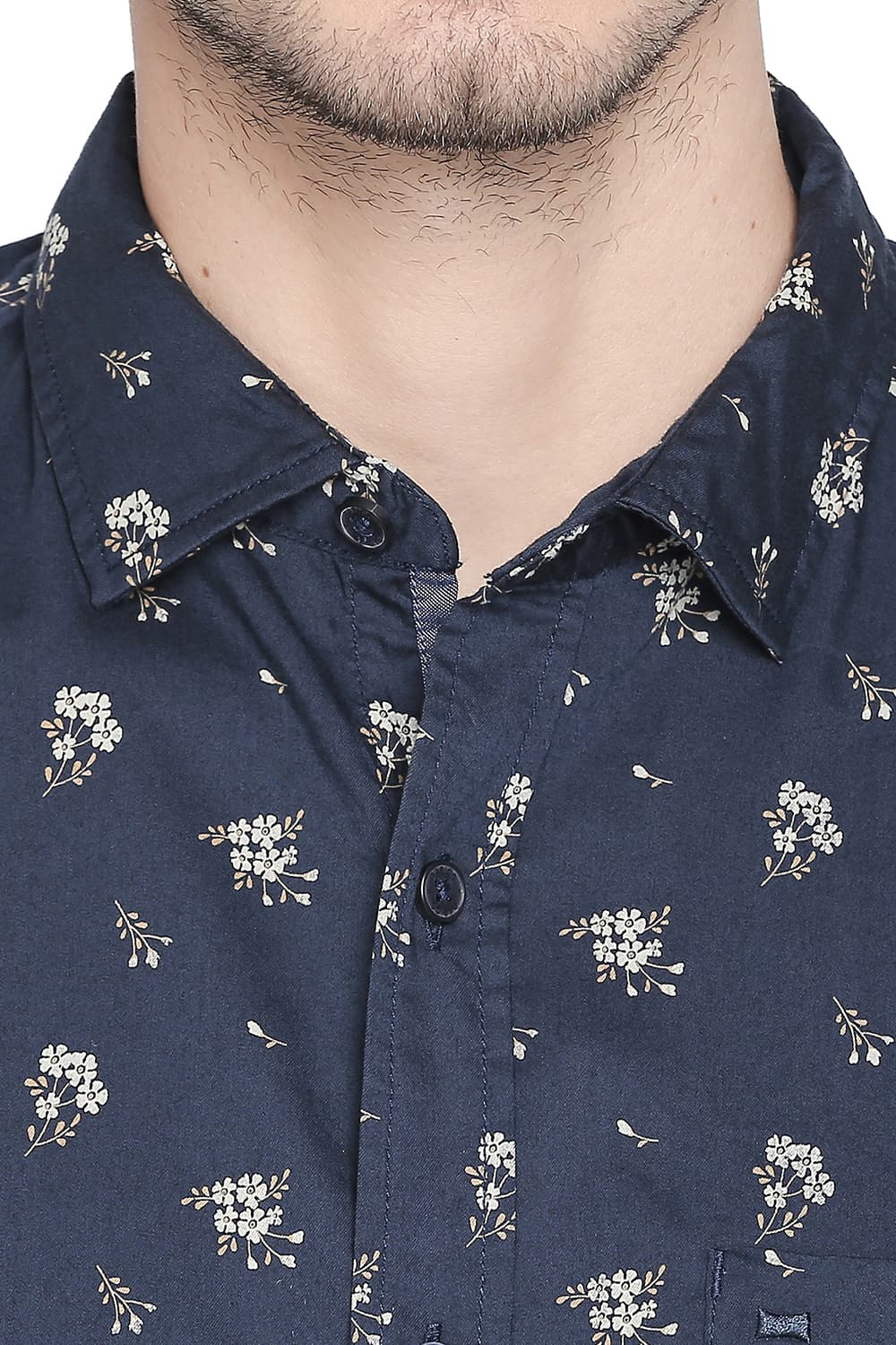 BASICS SLIM FIT PRINTED SHIRT