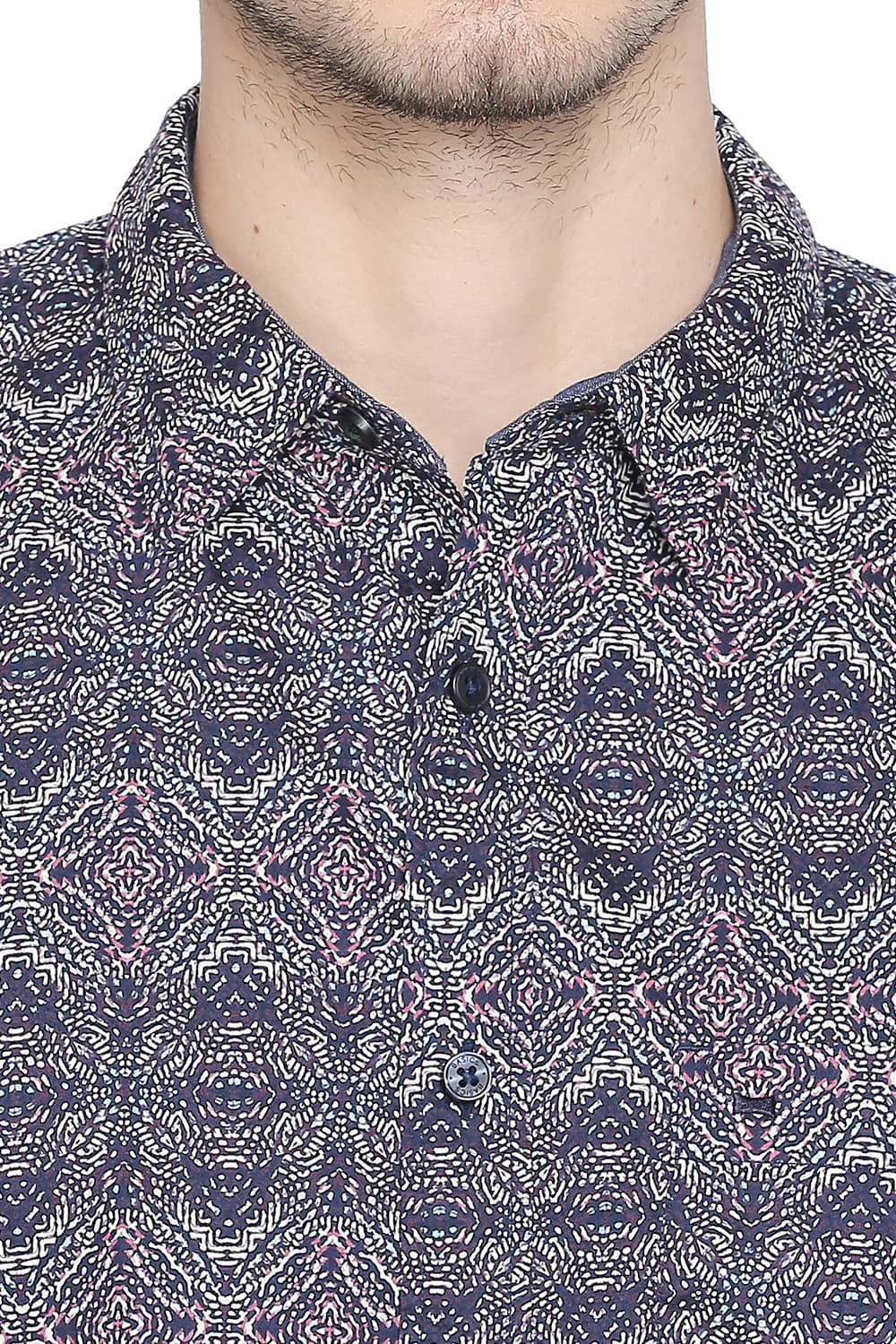 BASICS SLIM FIT PRINTED SHIRT