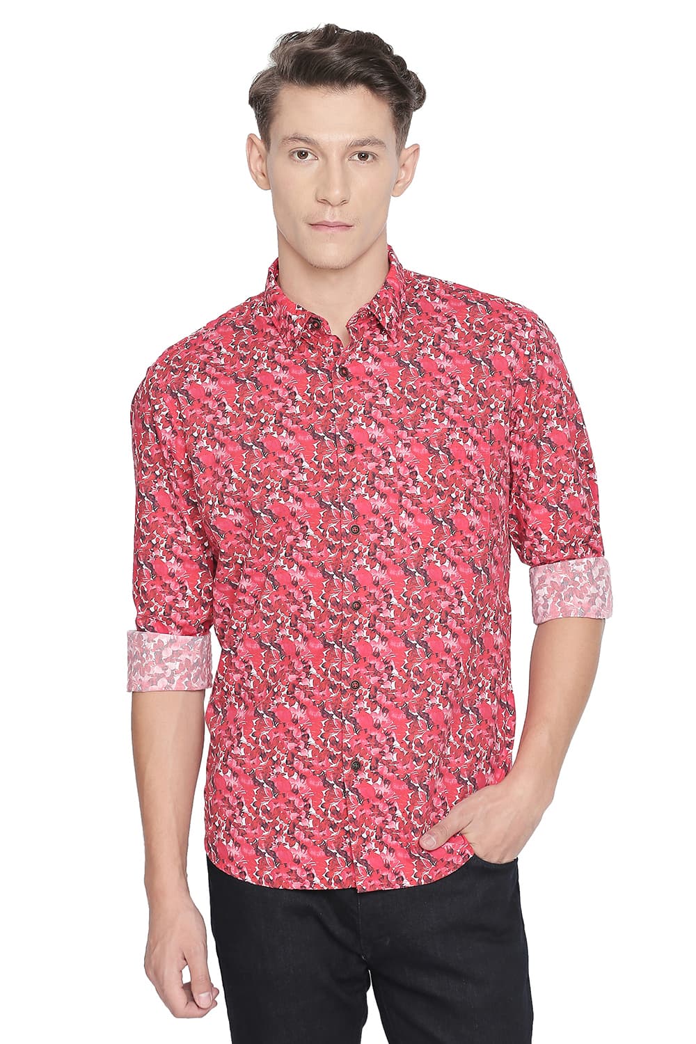 BASICS SLIM FIT DIGITAL PRINTED SHIRTS