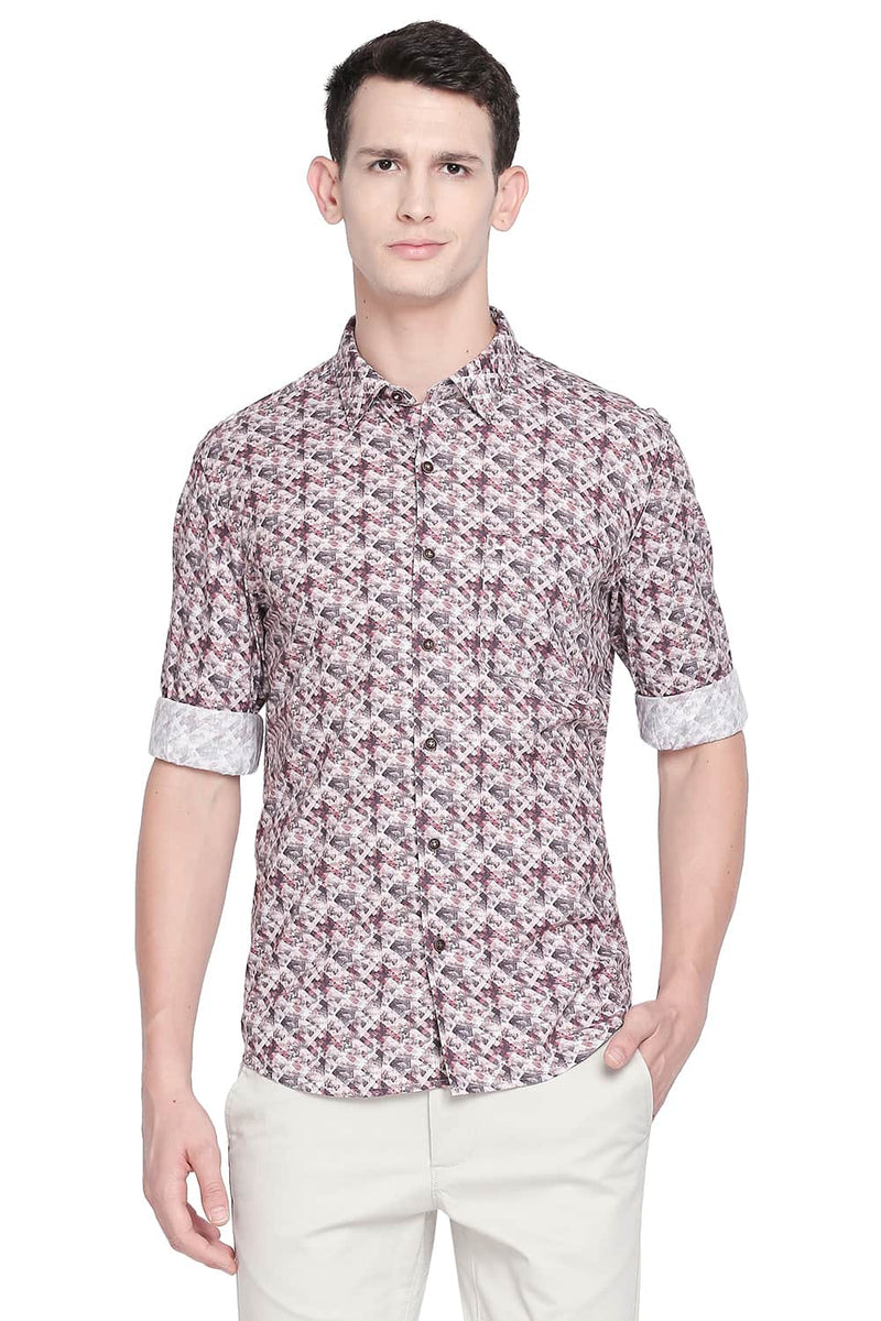 BASICS SLIM FIT DIGITAL PRINTED SHIRTS