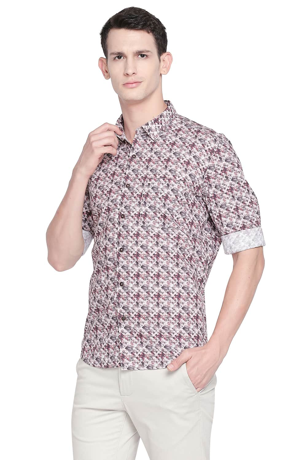 BASICS SLIM FIT DIGITAL PRINTED SHIRTS