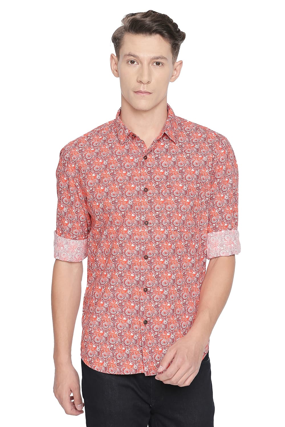 BASICS SLIM FIT DIGITAL PRINTED SHIRTS