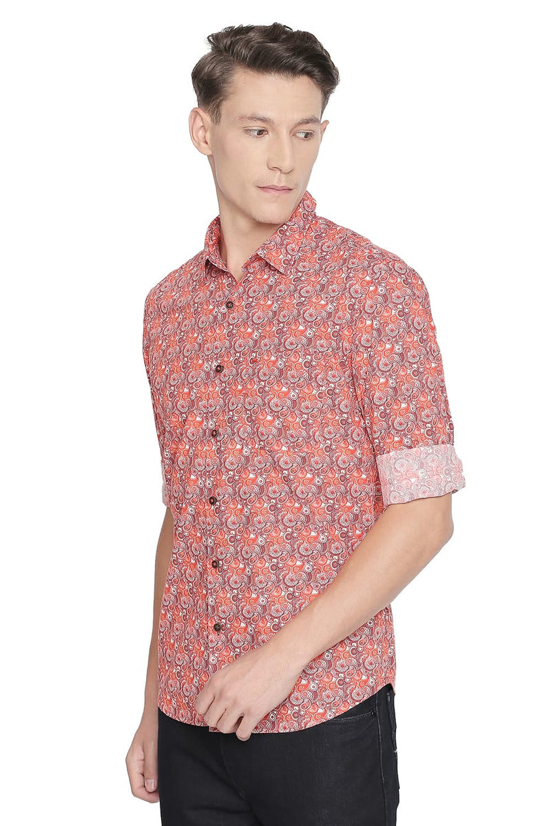 BASICS SLIM FIT DIGITAL PRINTED SHIRTS