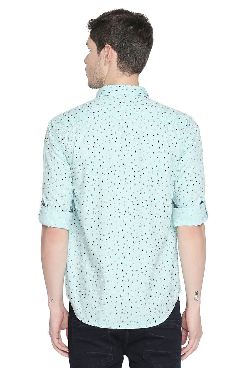 BASICS SLIM FIT PRINTED SHIRT