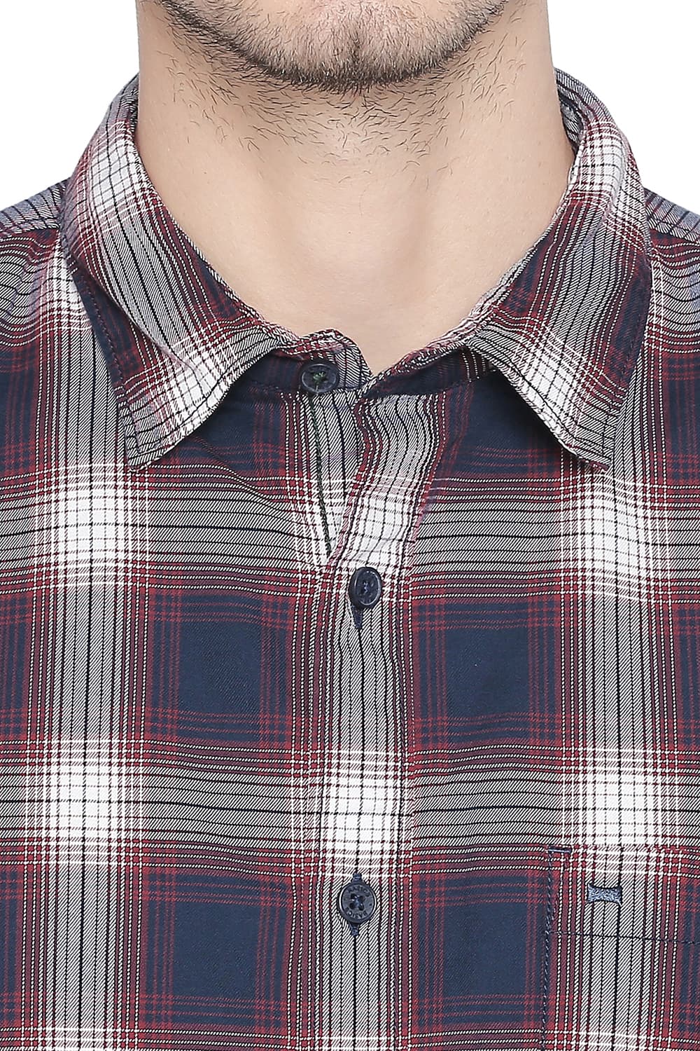 BASICS SLIM FIT CHECKS SHIRT