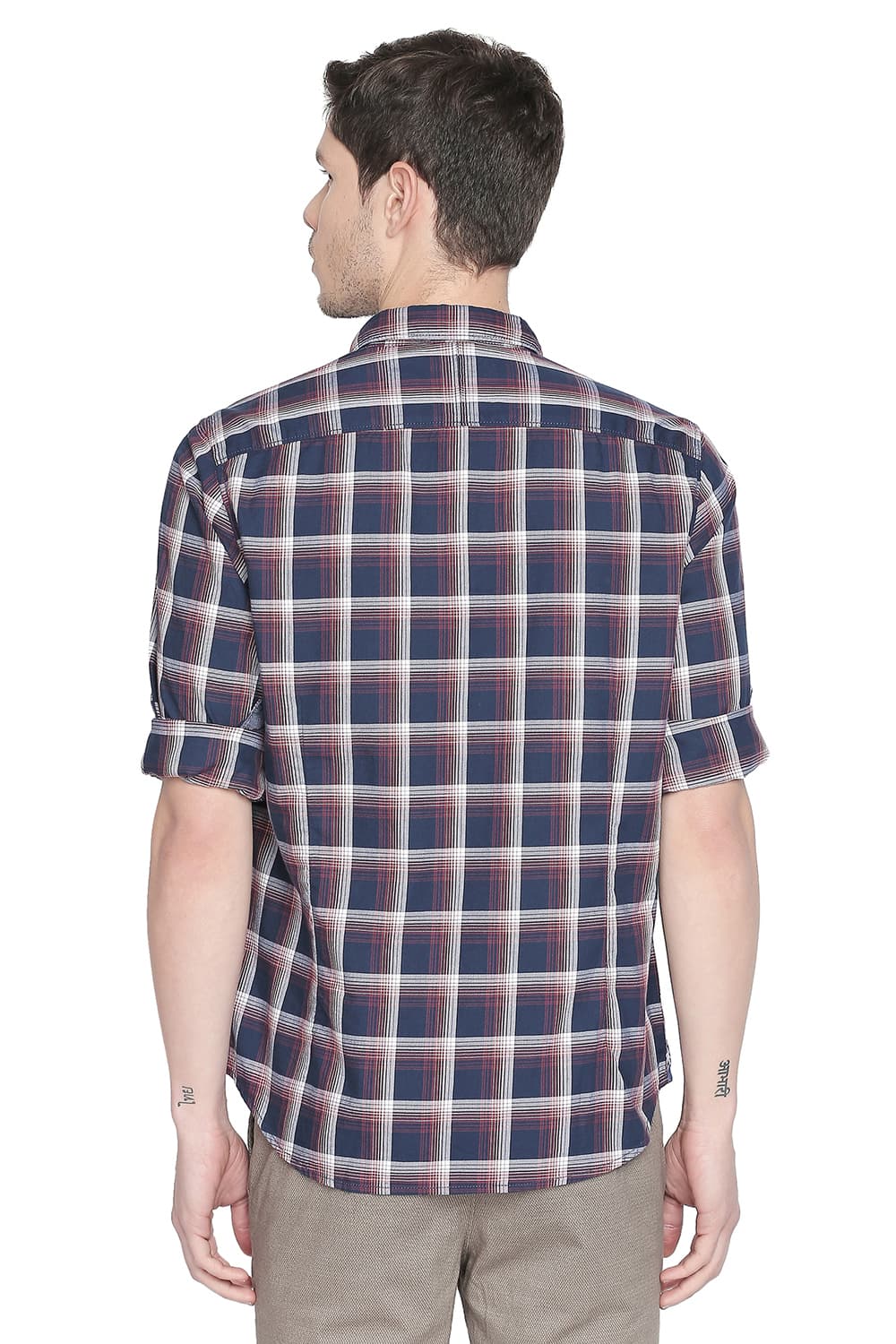 BASICS SLIM FIT CHECKS SHIRT