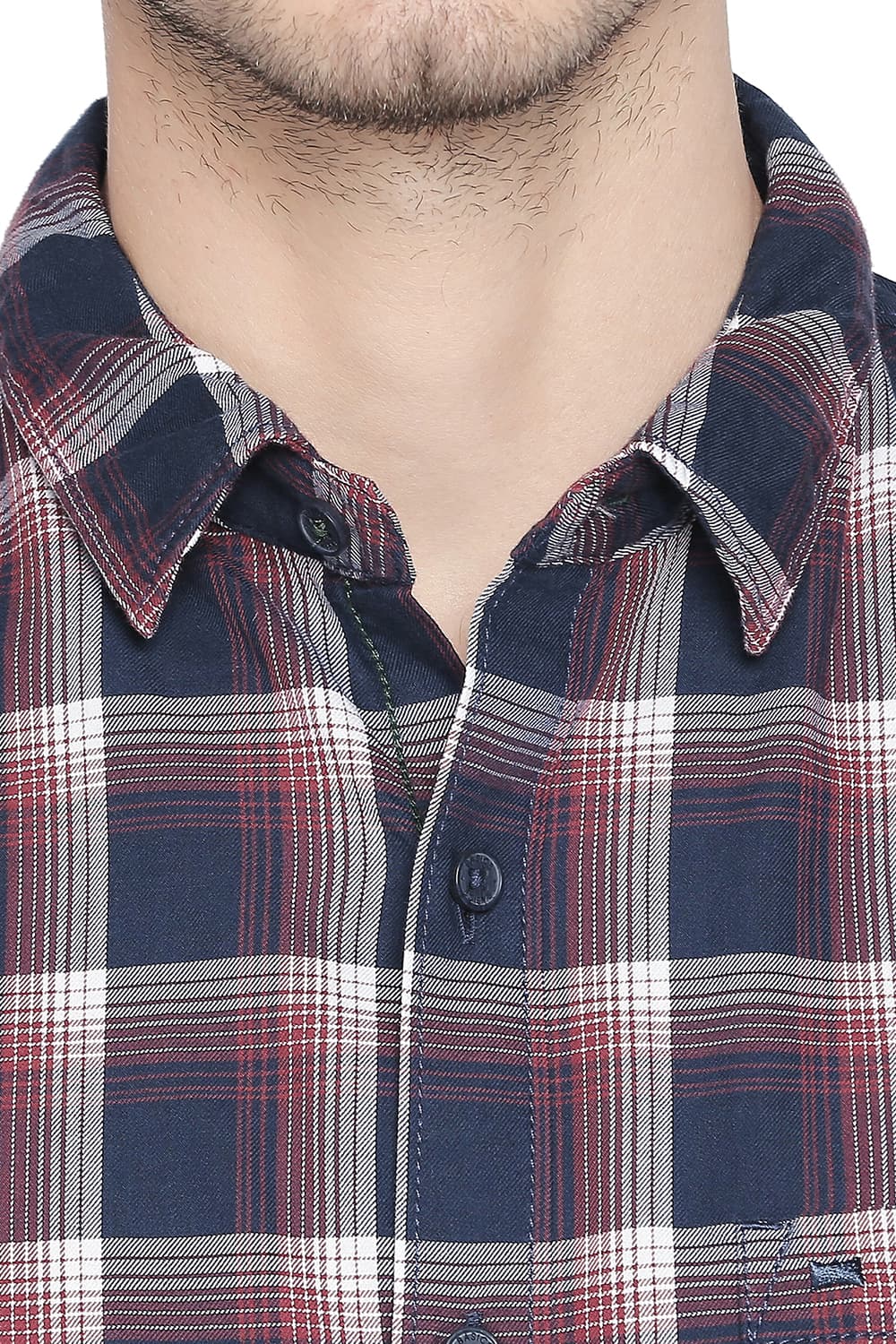 BASICS SLIM FIT CHECKS SHIRT