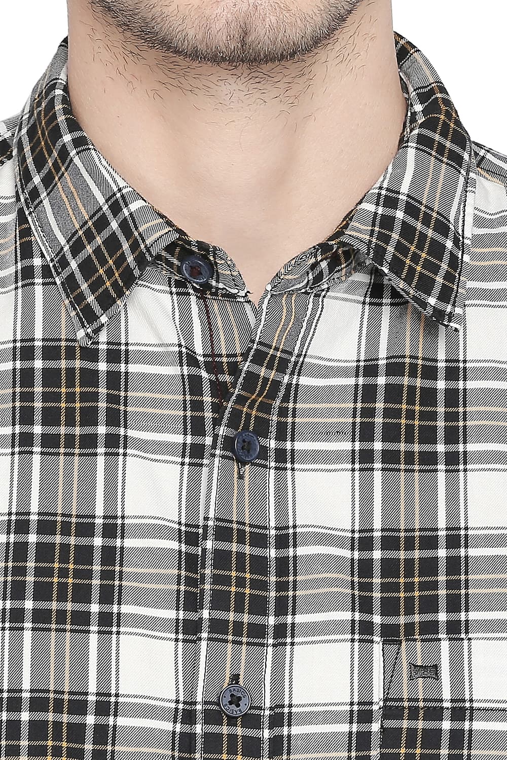 BASICS SLIM FIT CHECKS SHIRT