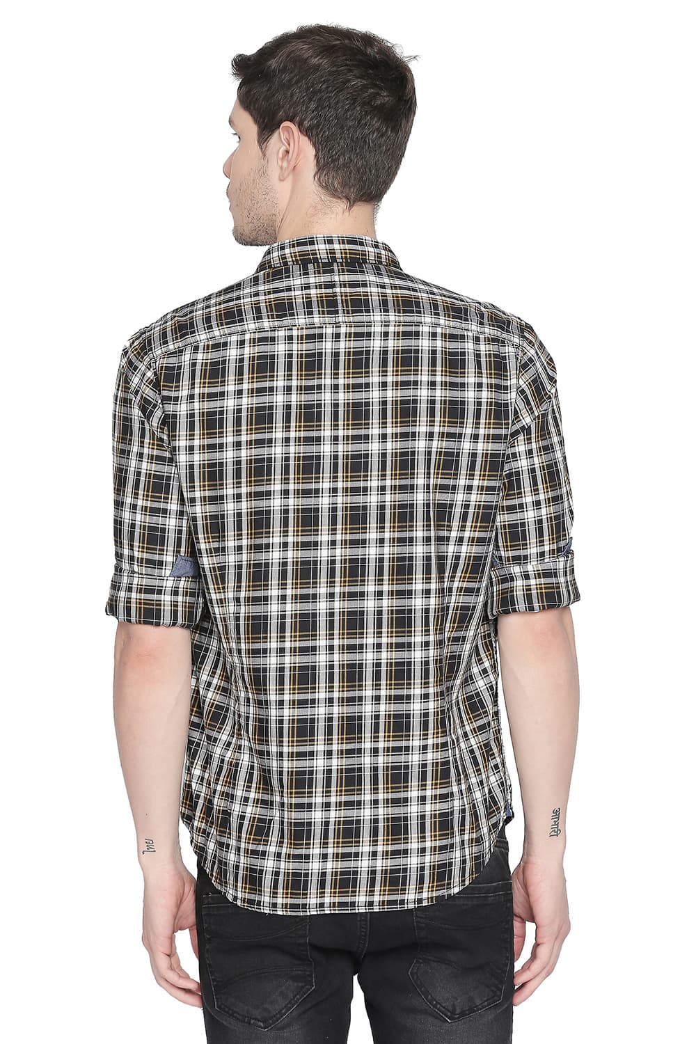 BASICS SLIM FIT CHECKS SHIRT