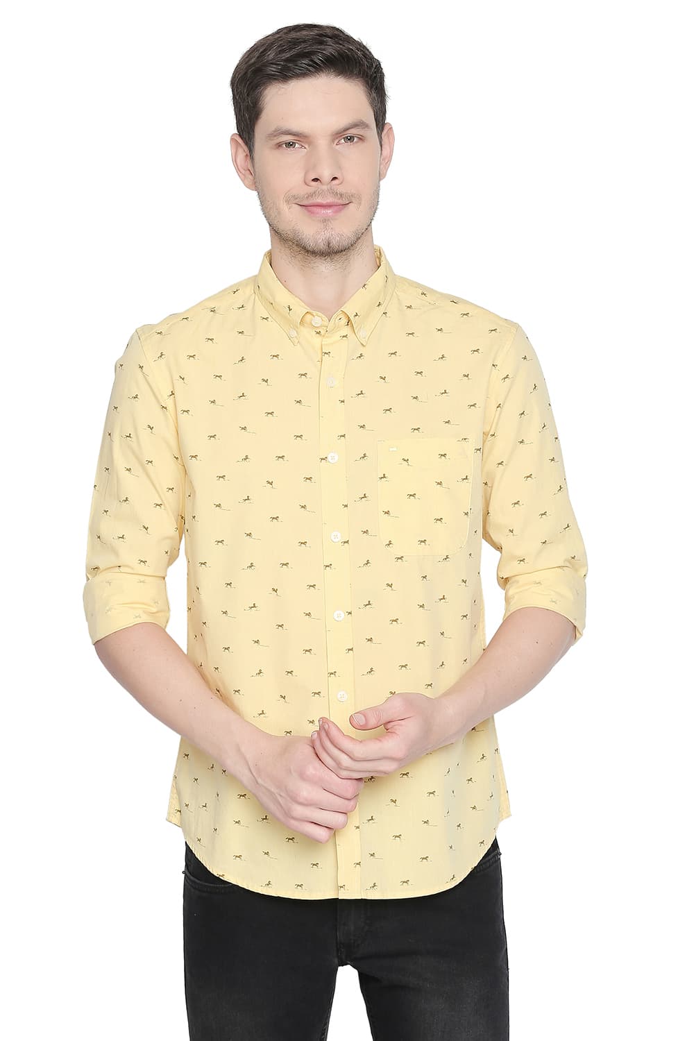 BASICS SLIM FIT FILA FIL PRINTED SHIRT