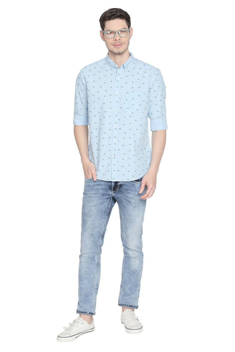 BASICS SLIM FIT FILA FIL PRINTED SHIRT