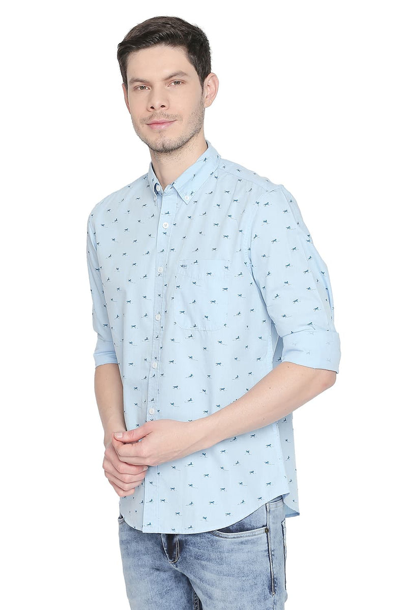 BASICS SLIM FIT FILA FIL PRINTED SHIRT