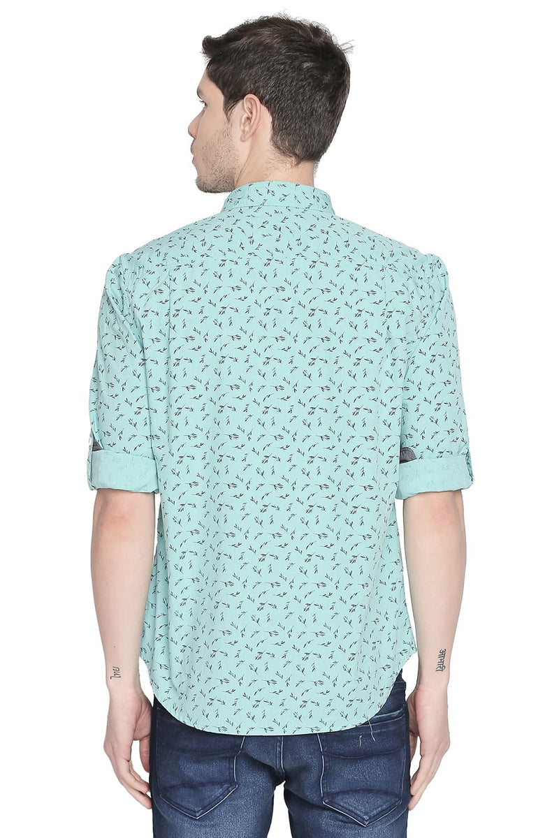 BASICS SLIM FIT PRINTED SHIRT