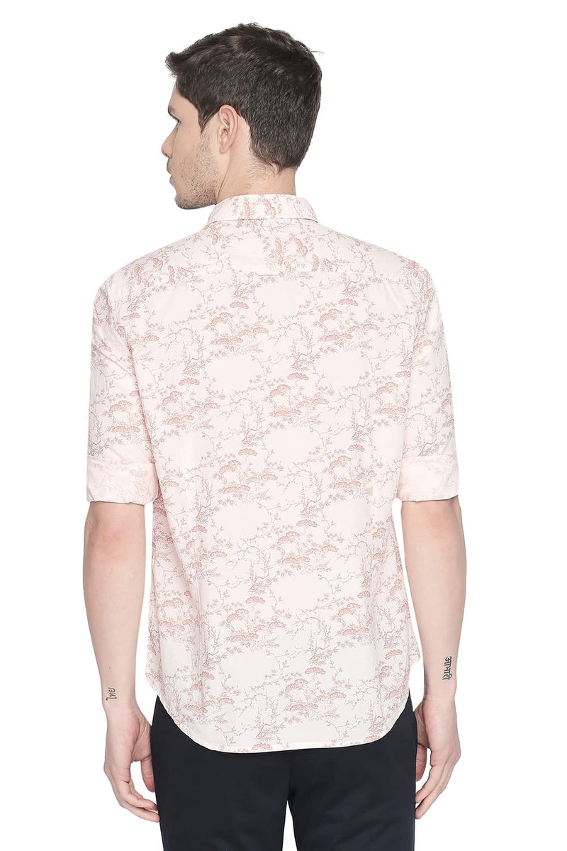 BASICS SLIM FIT PRINTED SHIRT